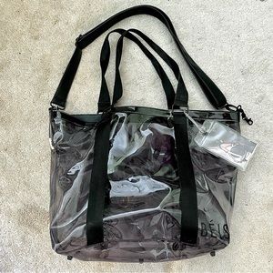 BEIS Clear/Black Hat Tote